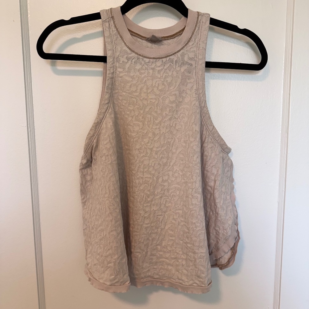 Cream Swing Tank with Side Slits